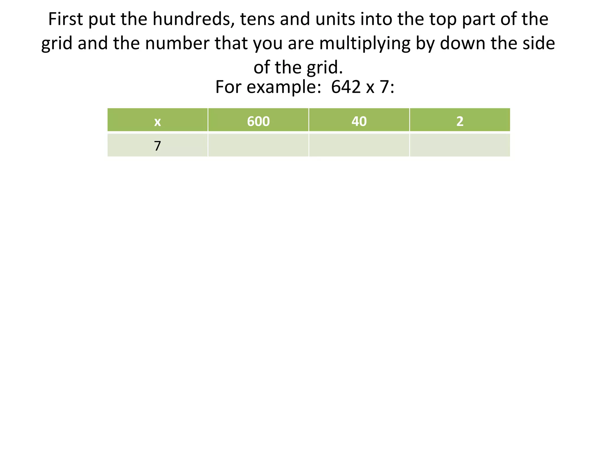 Multiplying 3 Digit Numbers by 1 Digit Numbers Using The Grid Method | PPT