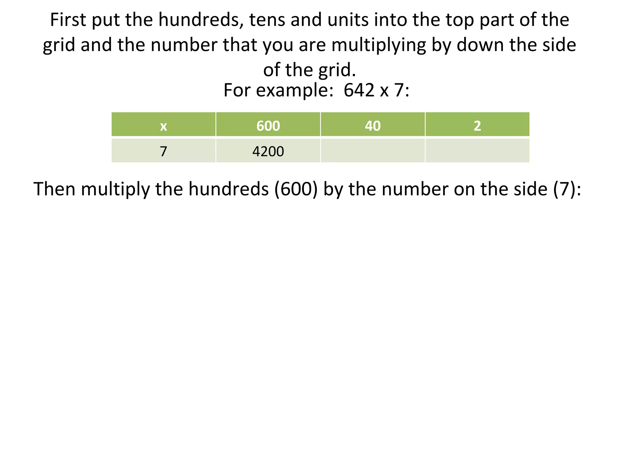 Multiplying 3 Digit Numbers by 1 Digit Numbers Using The Grid Method | PPT