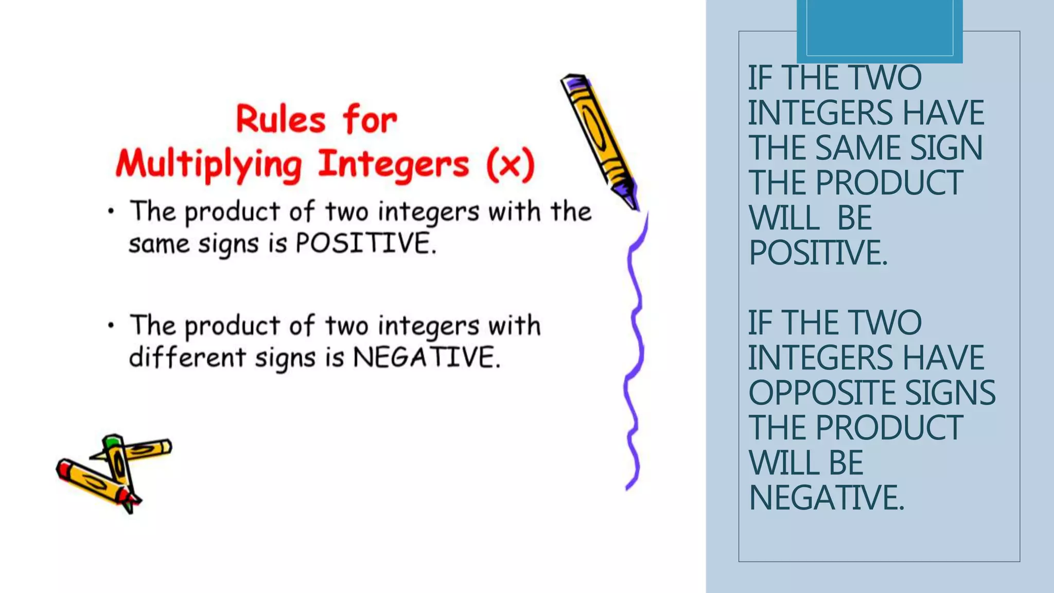 Multiplying and dividing integers | PPT | Free Download