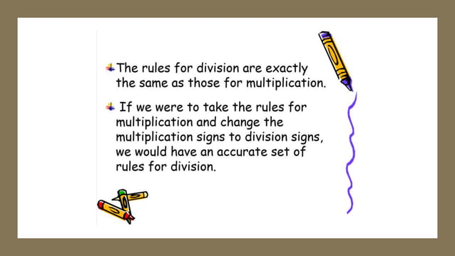 Multiplying and dividing integers | PPT | Free Download