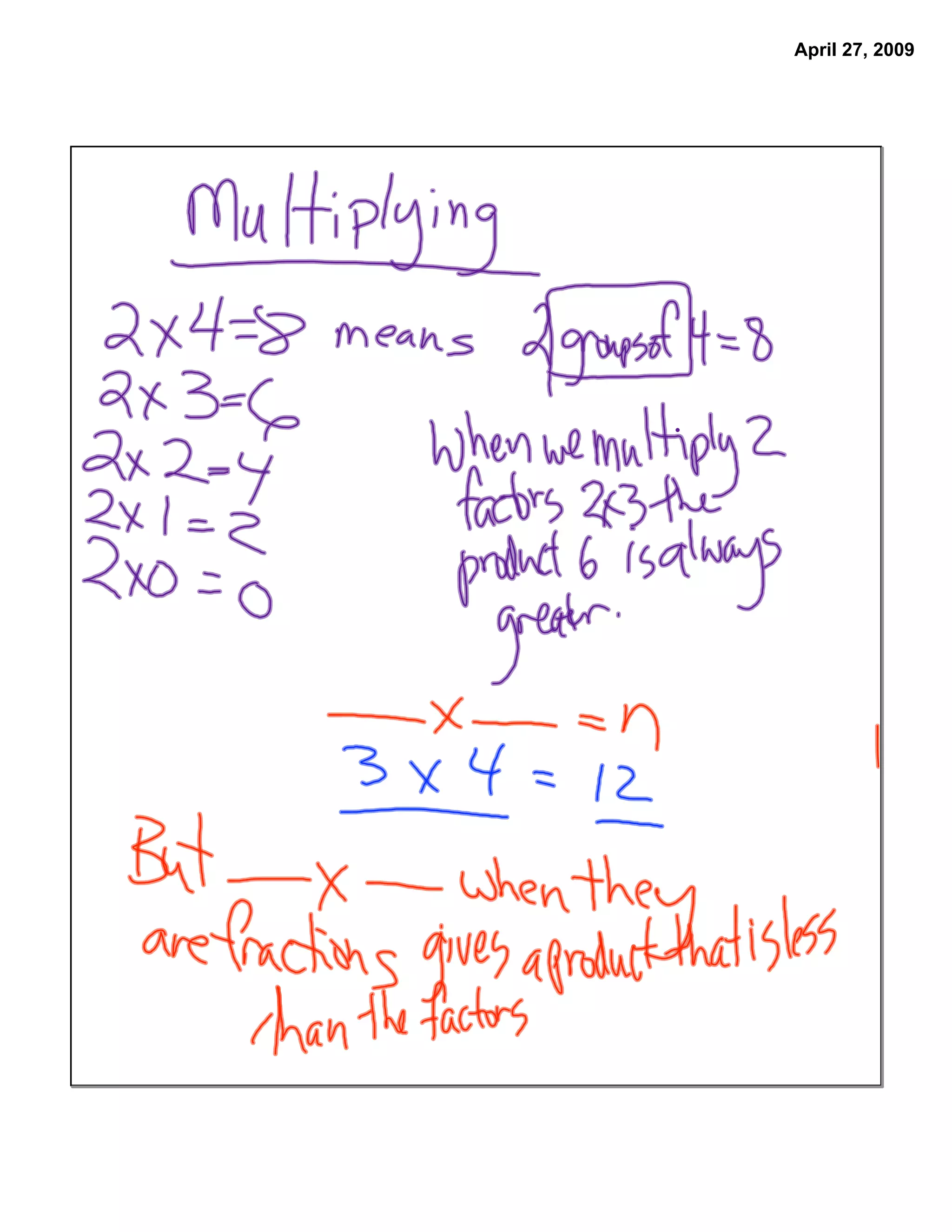 Multiplying Fractions 1