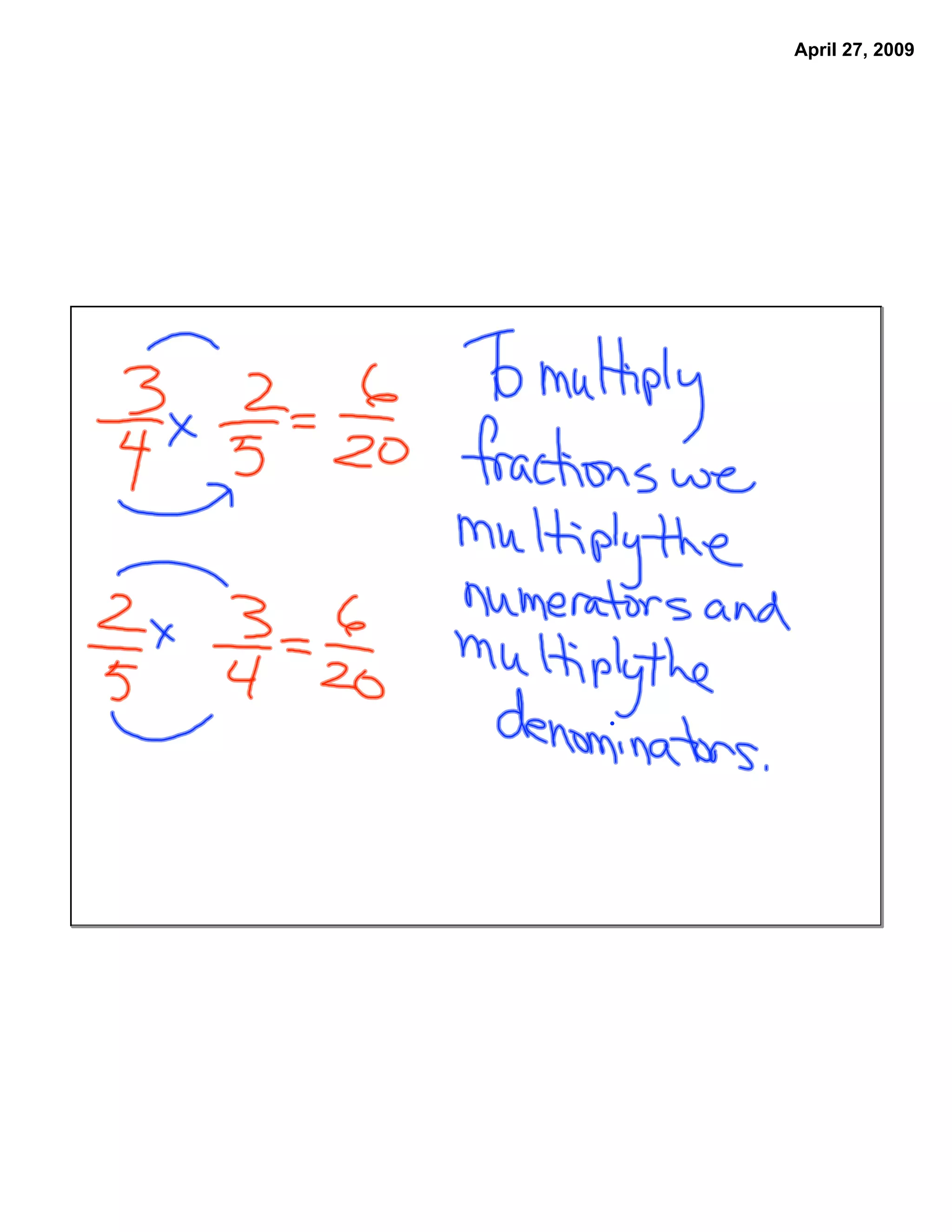 Multiplying Fractions 1