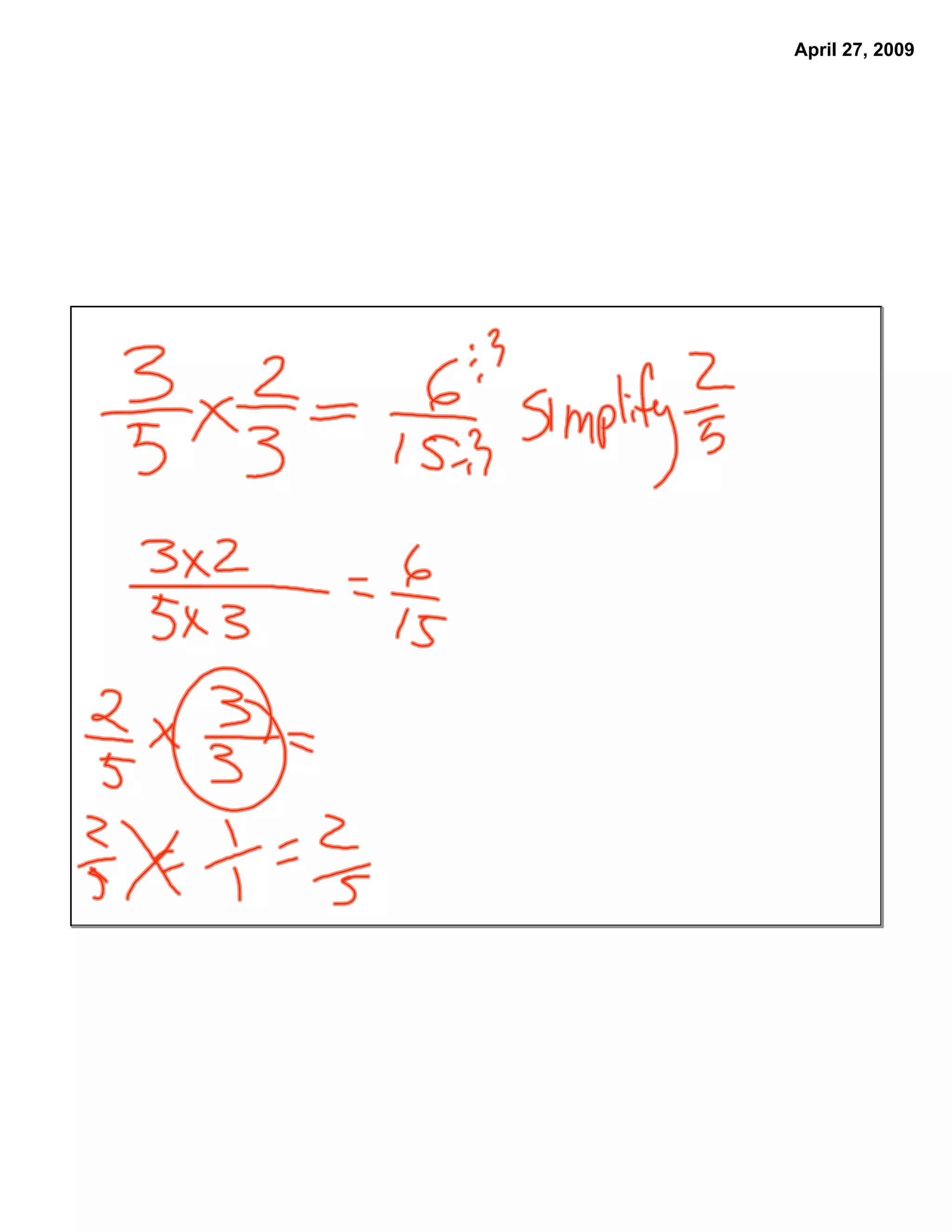 Multiplying Fractions 1