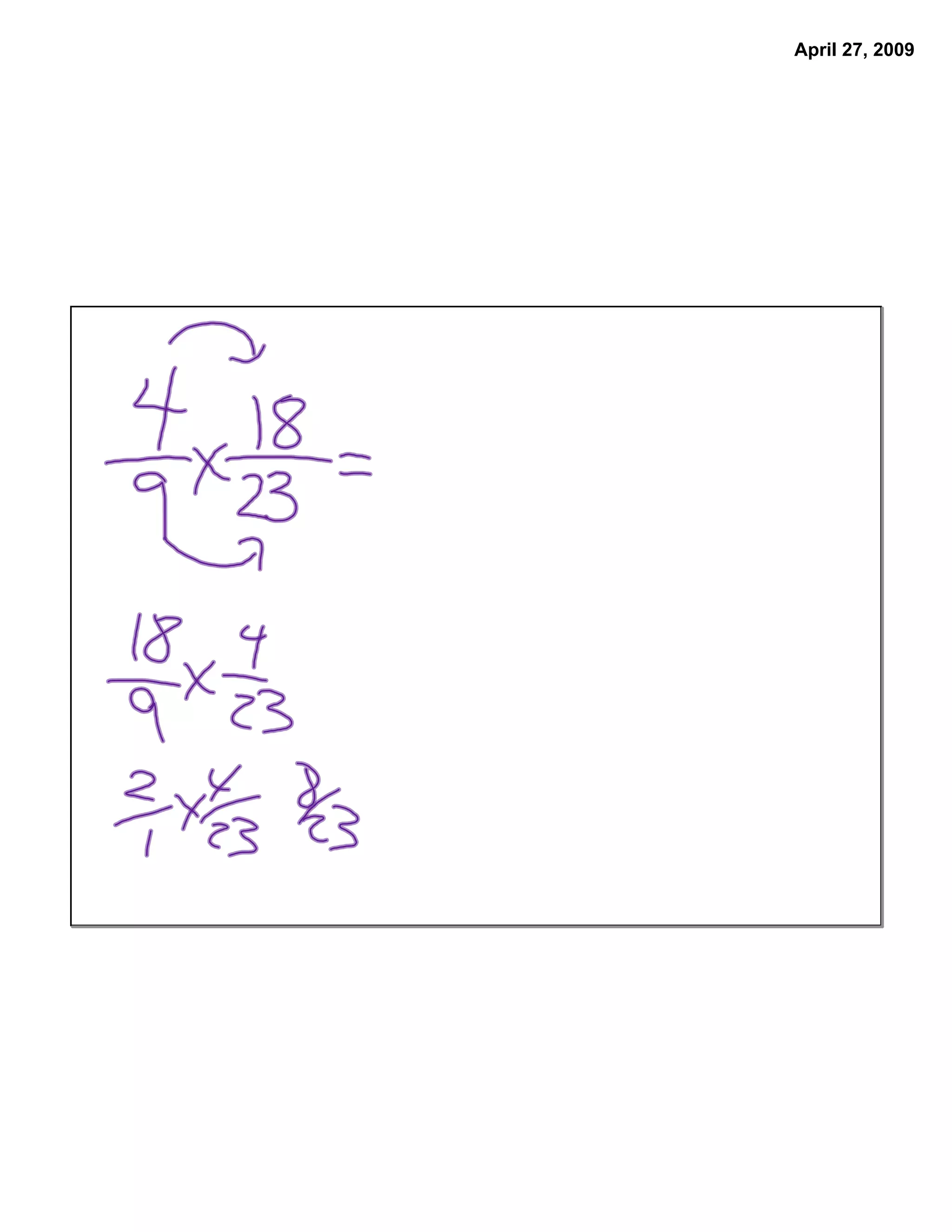 Multiplying Fractions 1