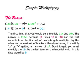 Multiplying Polynomials