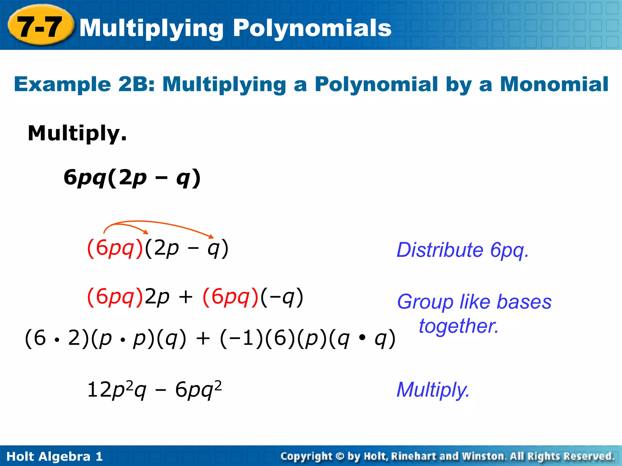 Multiplying polynomials | PDF