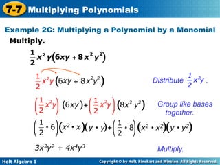 Multiplying polynomials | PPT