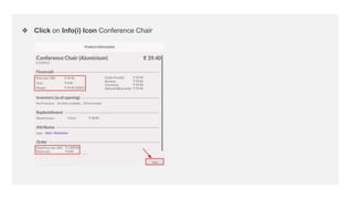 ❖ Click on Info(i) Icon Conference Chair
 