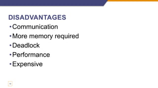 Multiprocessing, difference, advantages and disadvantages | PPTX