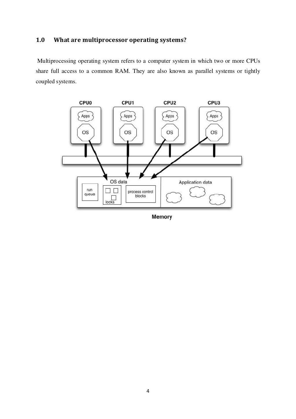 Multiprocessing operating systems