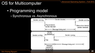 Advanced Operating System – Fall 2012




     • Programming model




Van Hoang Nguyen
 