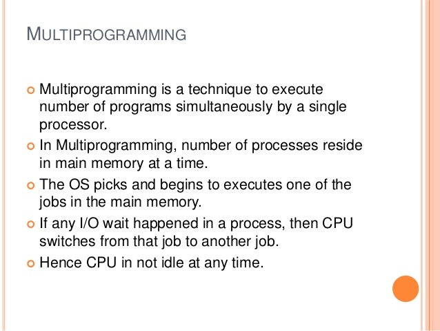 Multiprogramming×haring