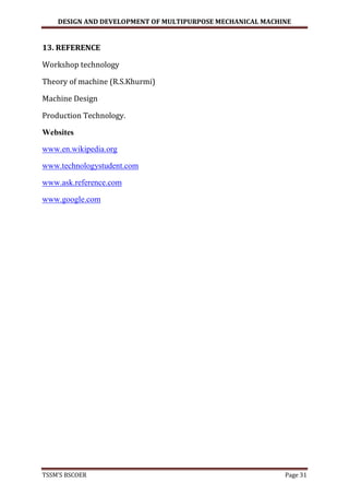 Multipurpose mechanical machine | PDF