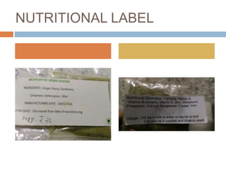 NUTRITIONAL LABEL
 