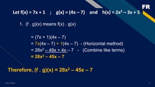 Multipying polynomial functions | PPTX
