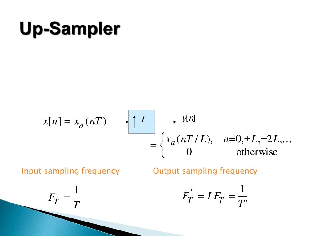 Multirate digital signal processing