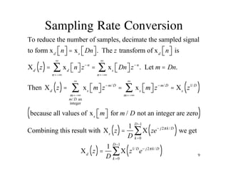 Sample Rate Decimation Comprehensive Overview of Multirate Digital Signal Processing ...