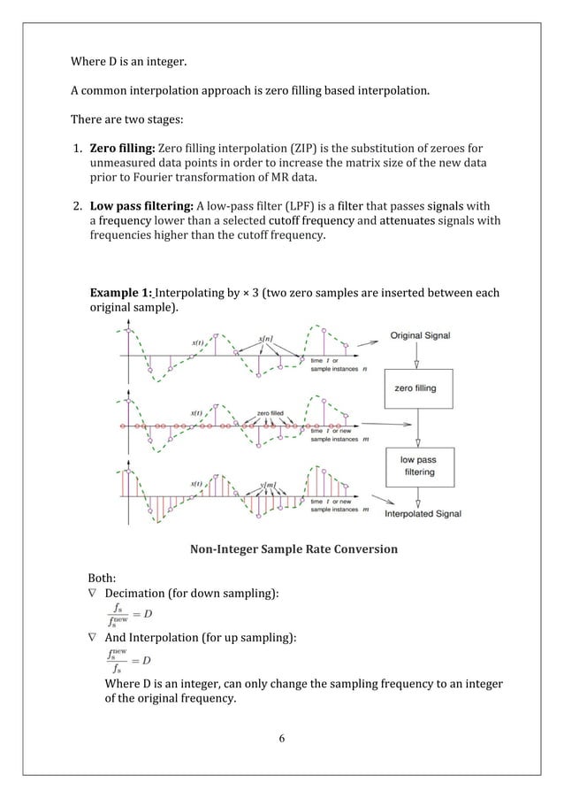 Multirate signal processing and decimation interpolation