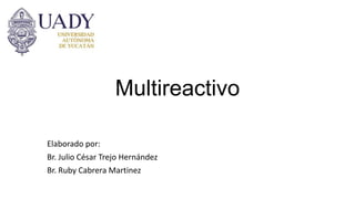 Multireactivo
Elaborado por:

Br. Julio César Trejo Hernández
Br. Ruby Cabrera Martinez

 