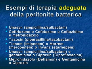 Deflamon Multiresistenze e nuovi antibiotici nelle peritoniti chirurgiche | PPT