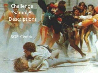 Challenge:
Samples
Descriptions
SOP-Centric
 
