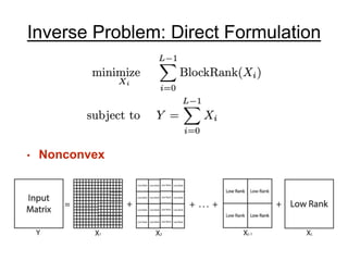 Beyond Low Rank + Sparse: Multi-scale Low Rank Matrix Decomposition | PPTX
