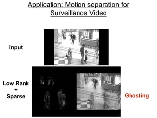 Beyond Low Rank + Sparse: Multi-scale Low Rank Matrix Decomposition | PPTX