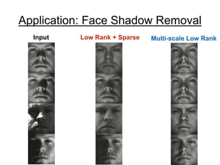 Beyond Low Rank + Sparse: Multi-scale Low Rank Matrix Decomposition | PPTX