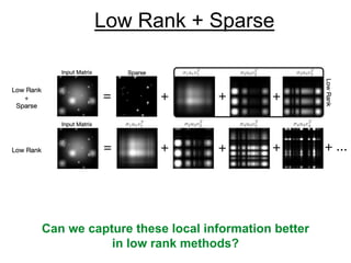 Beyond Low Rank + Sparse: Multi-scale Low Rank Matrix Decomposition | PPTX