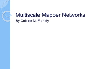 Multiscale Mapper Networks
By Colleen M. Farrelly
 