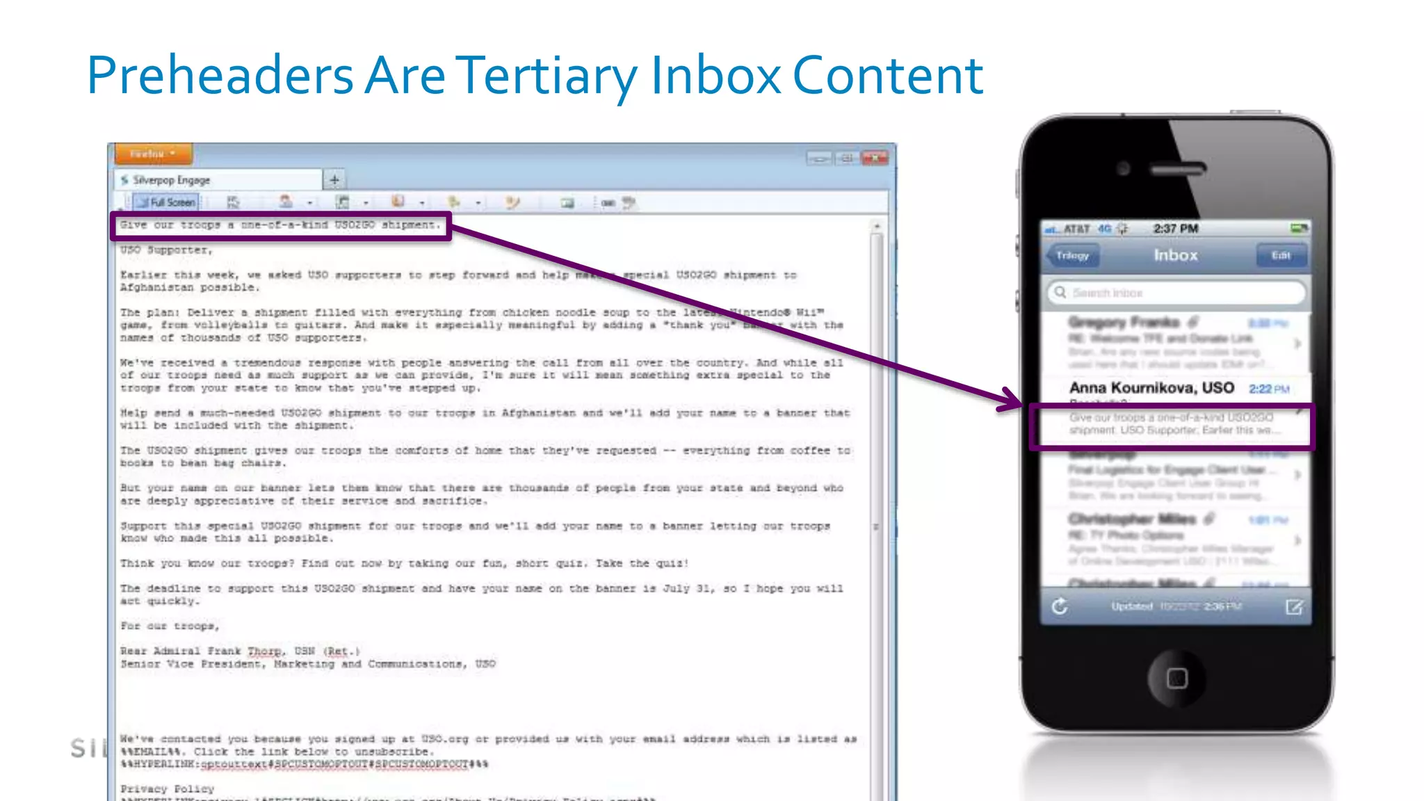Preheaders Are Tertiary Inbox Content
 