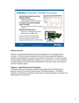 Multisim For Design, Validation And Test