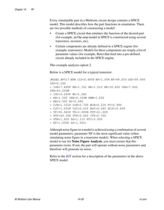 Multisim Instruction Manual - Electric circuits