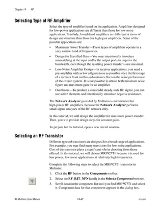 Multisim Instruction Manual - Electric circuits