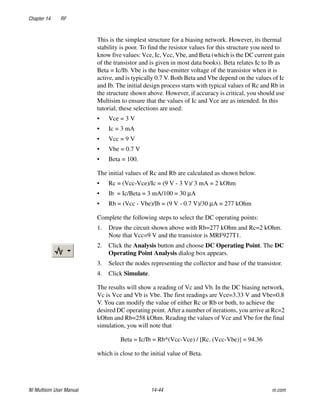 Multisim Instruction Manual - Electric circuits