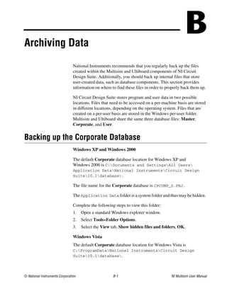 Multisim Instruction Manual - Electric circuits