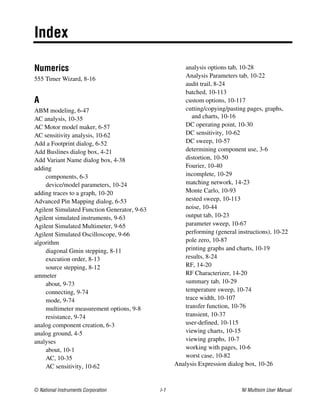Multisim Instruction Manual - Electric circuits