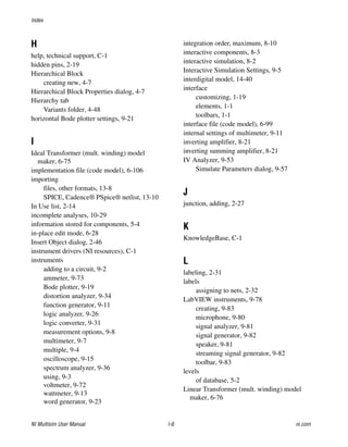 Multisim Instruction Manual - Electric circuits