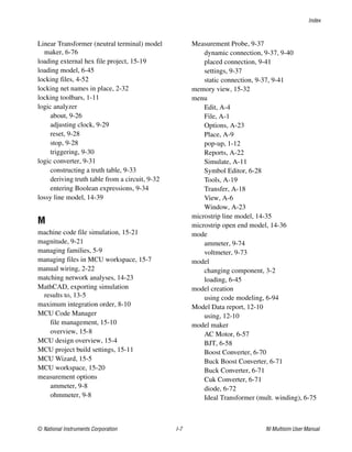 Multisim Instruction Manual - Electric circuits
