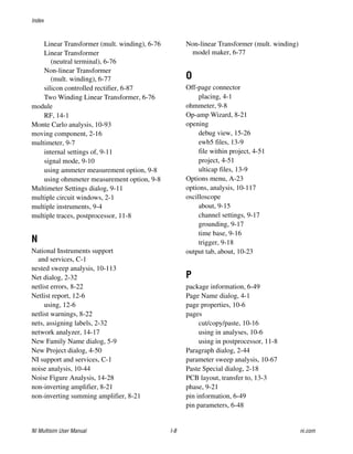 Multisim Instruction Manual - Electric circuits