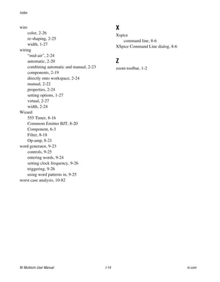 Multisim Instruction Manual - Electric circuits