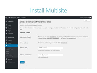 Install Multisite
 