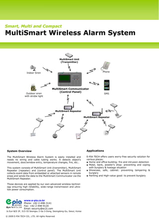 Multi smart.wireless.alarm.system.제품설명서