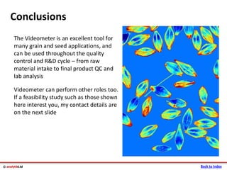 Videometer Larvae Multispectral Imaging of Grains and Seeds with VideometerLab 3 | PDF