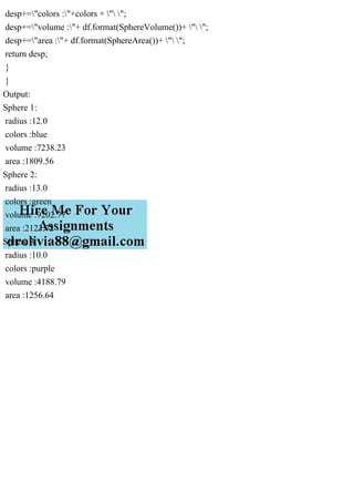 MultiSphere.java public class MultiSphere { public static vo.pdf