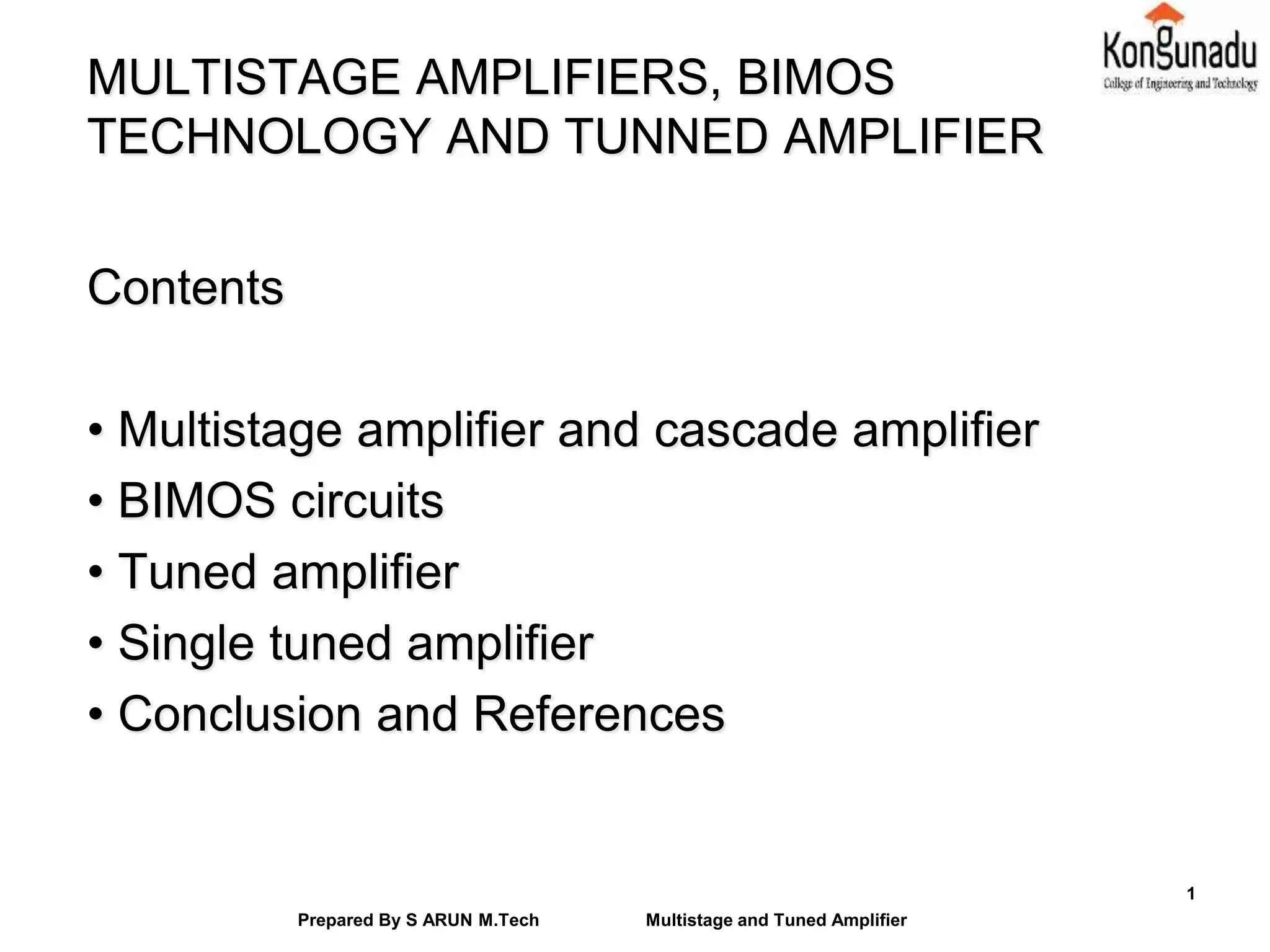 Multi stage amp PPT