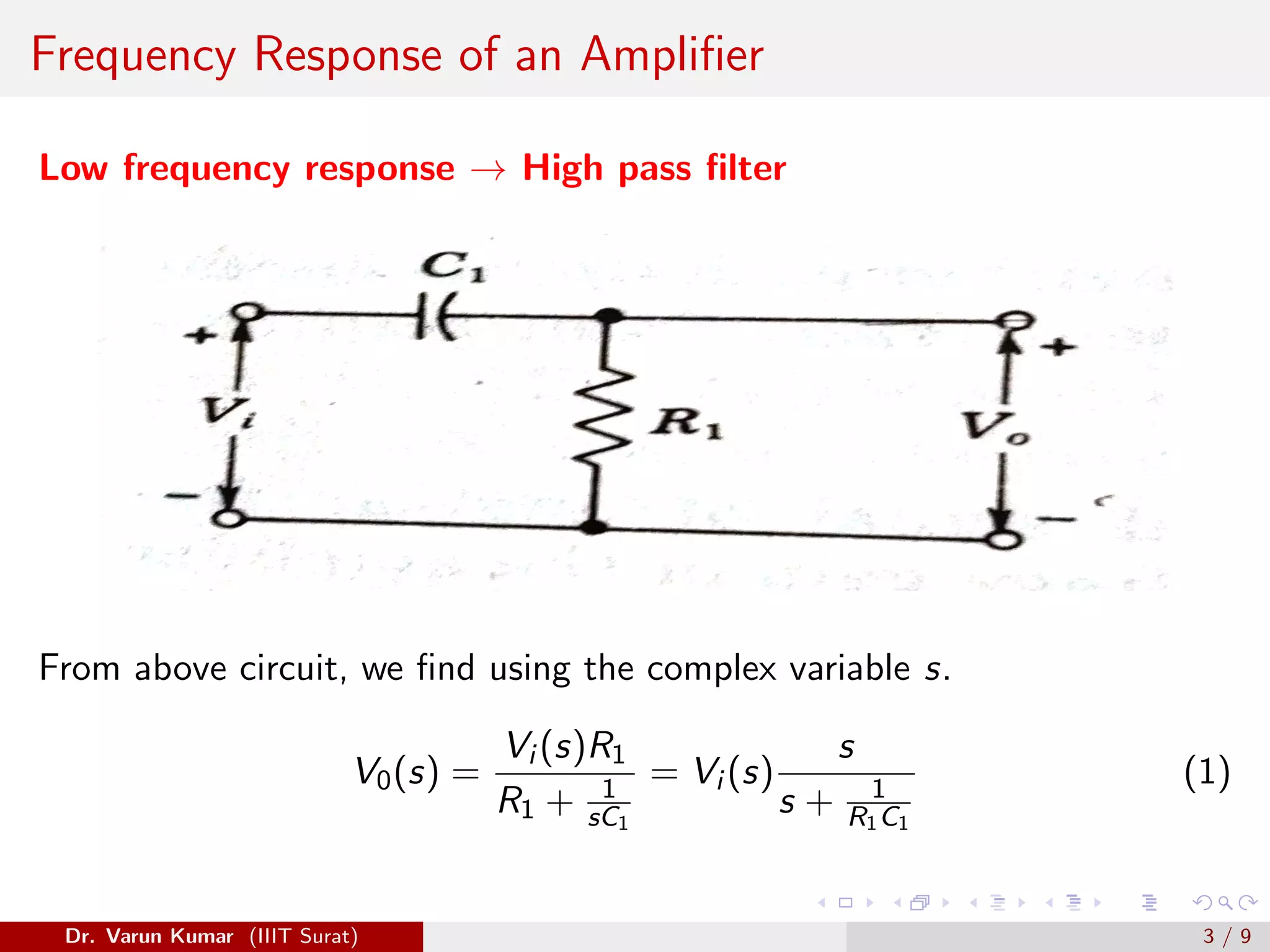Frequency Response of an Amplifier | PDF