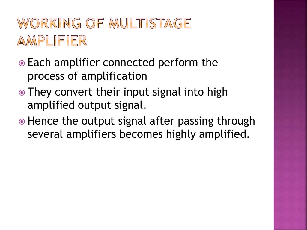 Multistage amplifier 23