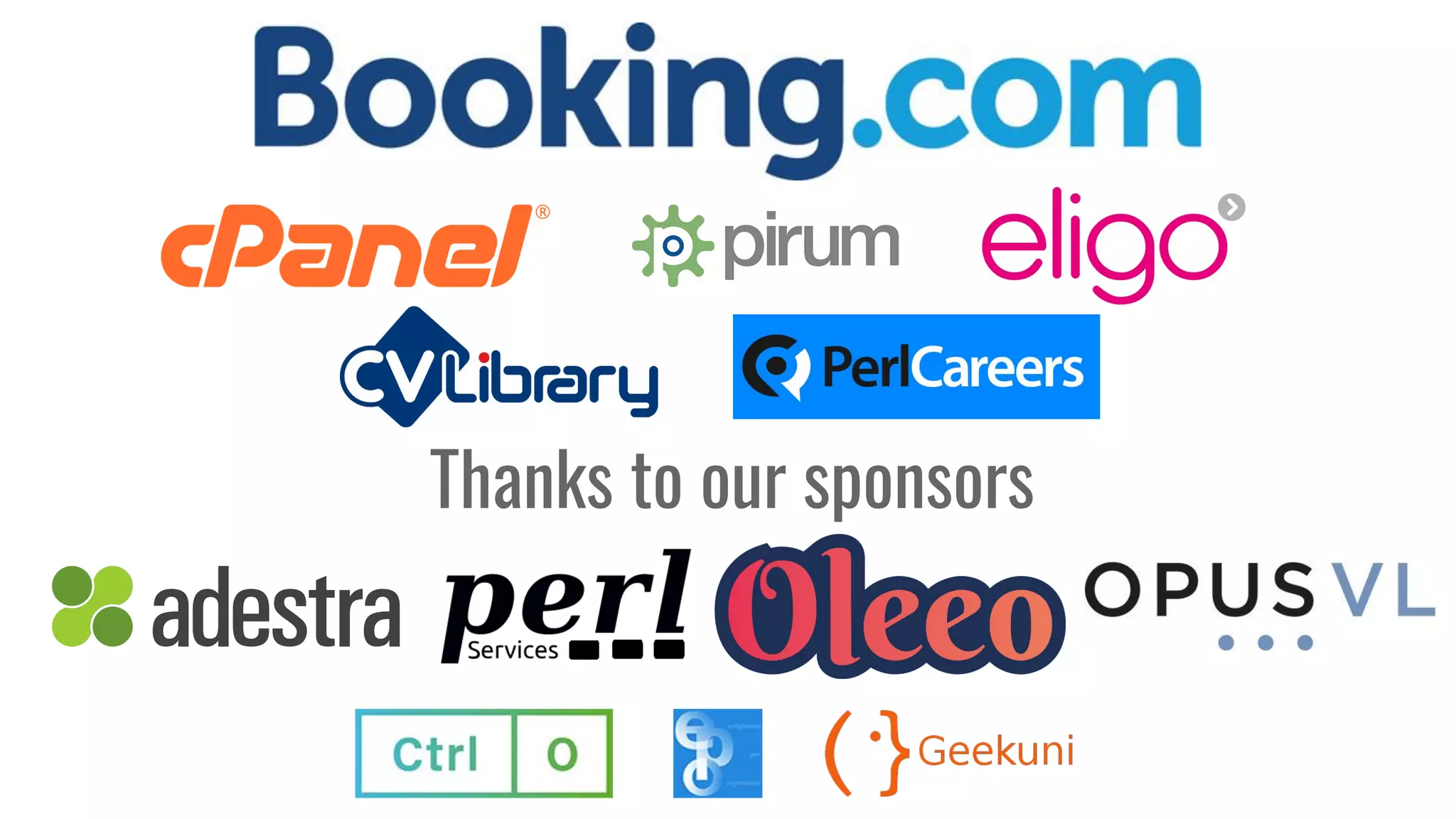 Thanks to our sponsors
 