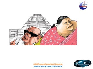 Rajasthan – Typical Issues
• Condonation in Exemption Appl. – upto 2 yrs
• Computerised Application of Exemption w.e.f
1-10-2012
• Rejection of E-1 Transactions in Works
Contract
• Lot of time in obtaining approval under
exemption fee method – Prone to Litigations
• Lot of exemptions for Infrastructure Projects
being awarded to incentivise industrialistion

info@consultconstruction.com
www.consultconstruction.com

 